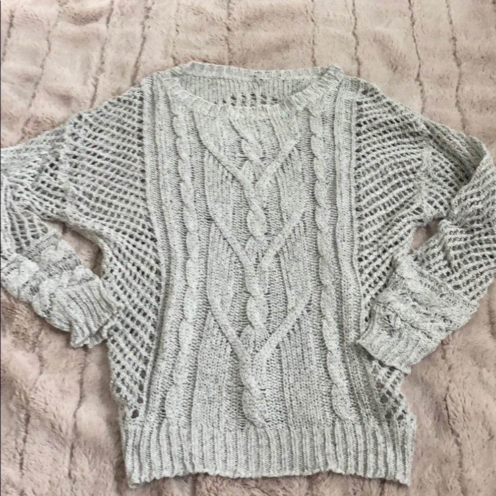 adorable oversized white sweater
